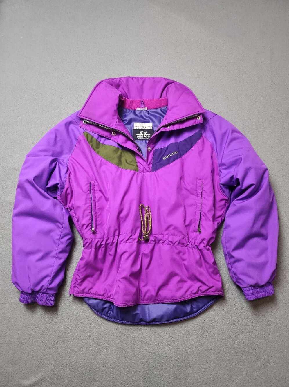 Sun Ice Vintage 80s 90s Colorblock Ski Jacket Pullover Made in Canada 10